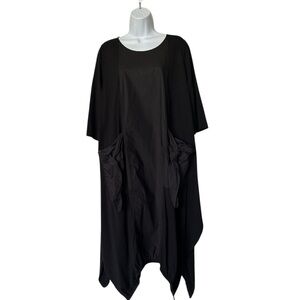 NWT Cheyenne Black Dress Oversized Avant Garde Artsy Minimalist Lagenlook XS